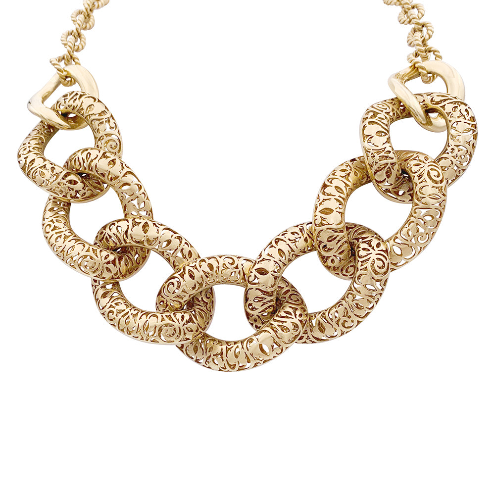 Collier Pomellato, "Arabesque", or rose.