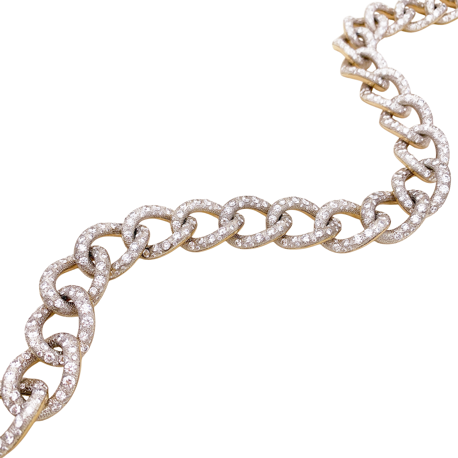 Pomellato necklace, "Catene", pink and white gold, diamonds.