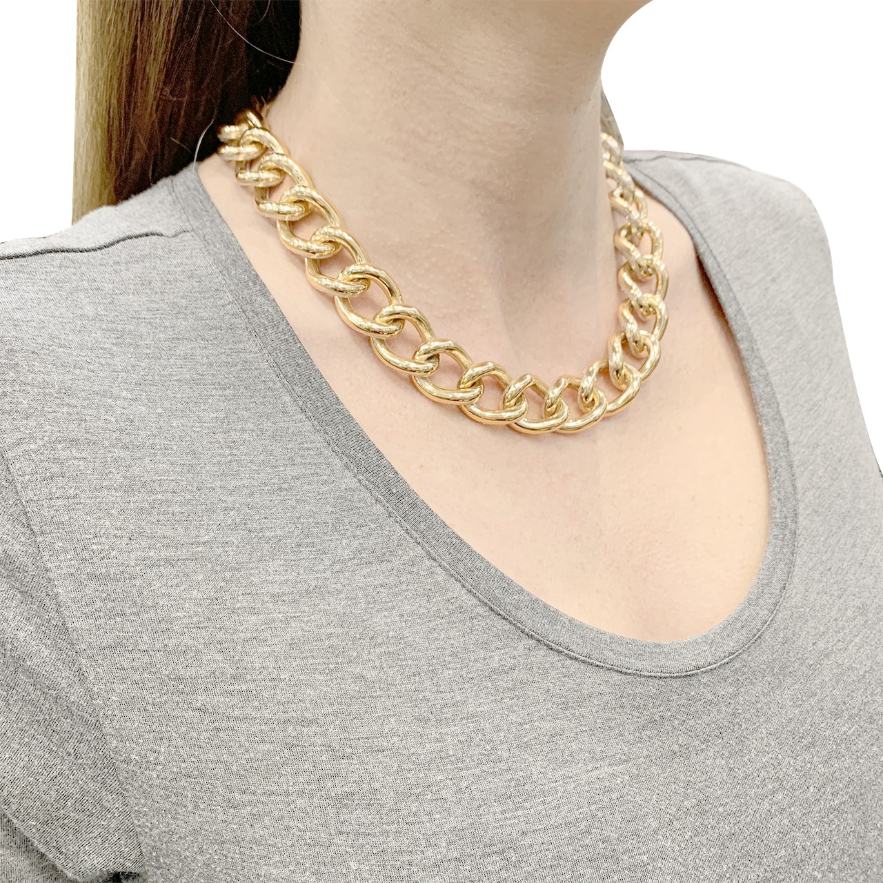 Pomellato necklace, "Catene", pink and white gold, diamonds.