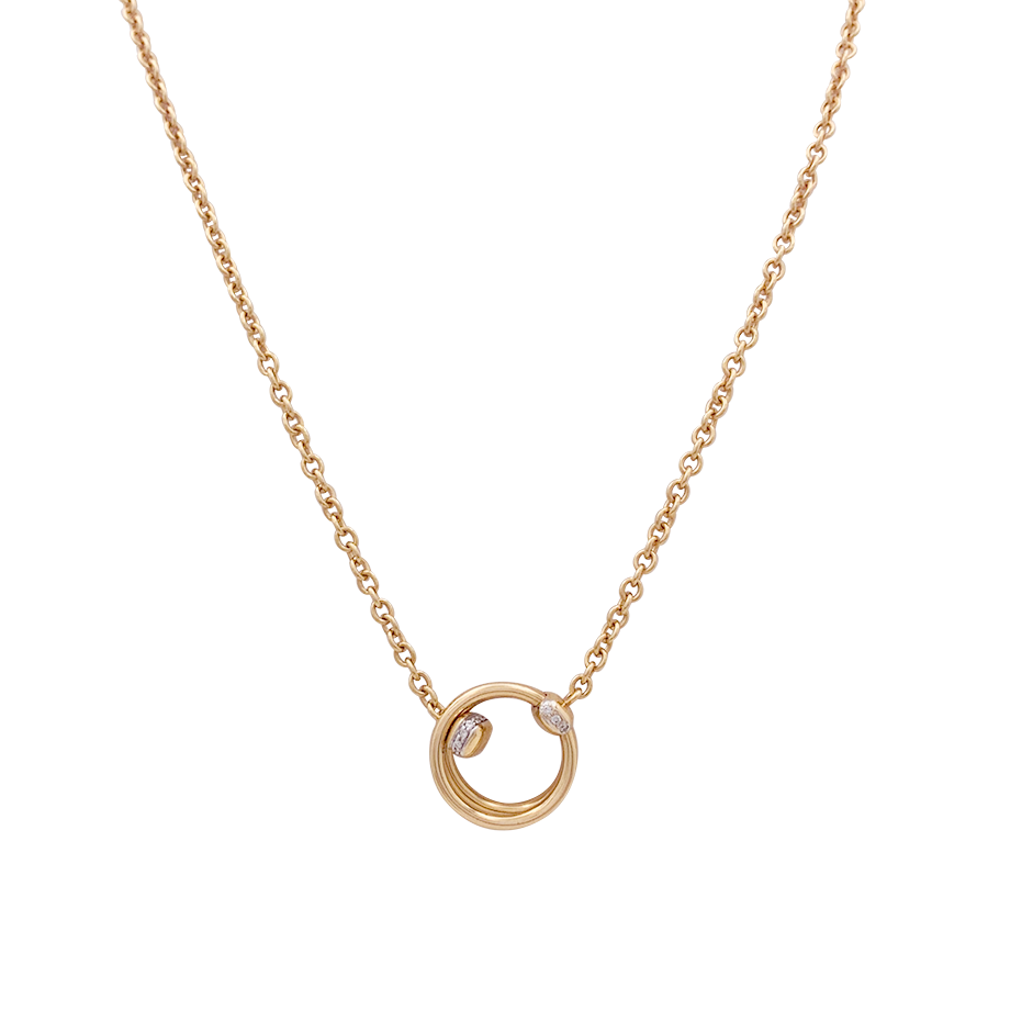 Collier Pomellato, "Together", or rose, diamants.