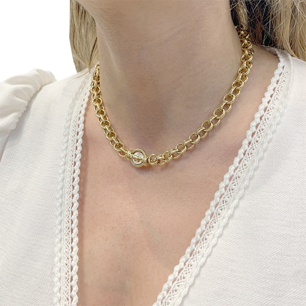 Vintage Pomellato necklace, two golds.