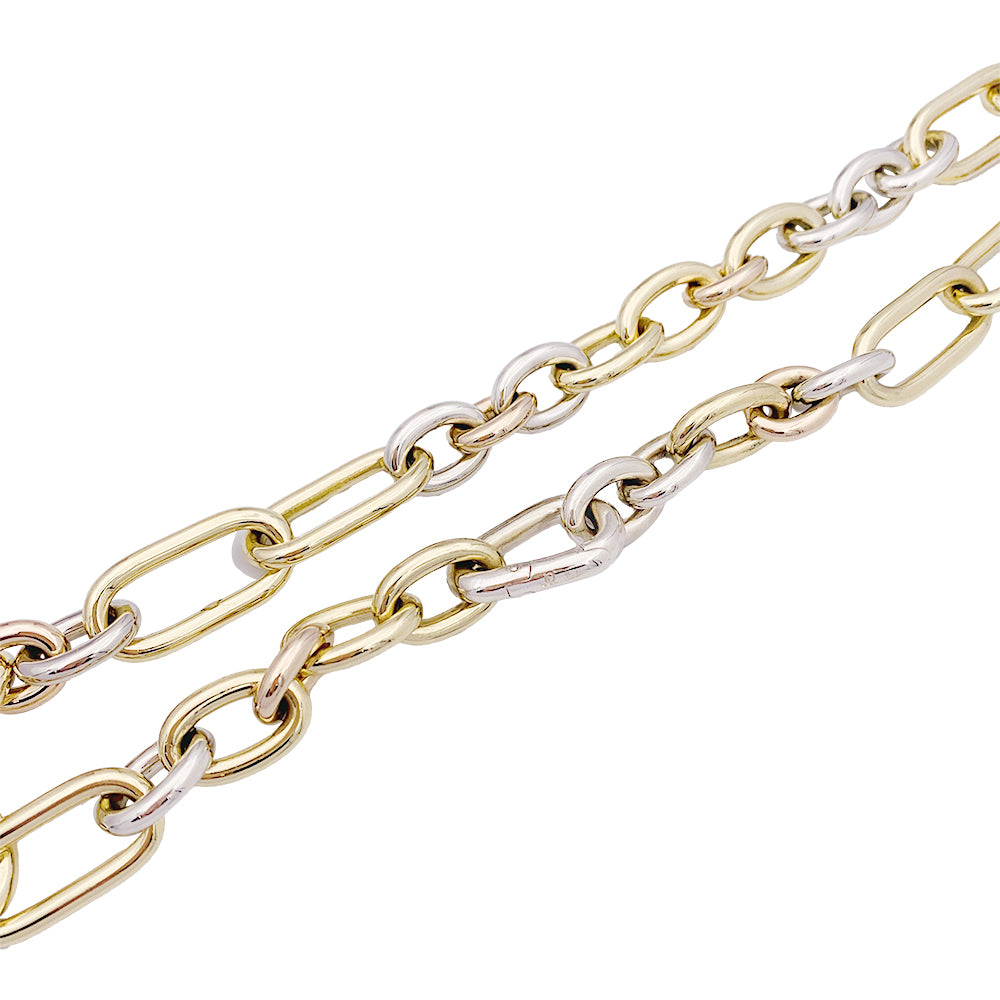 Vintage Pomellato necklace, three golds.