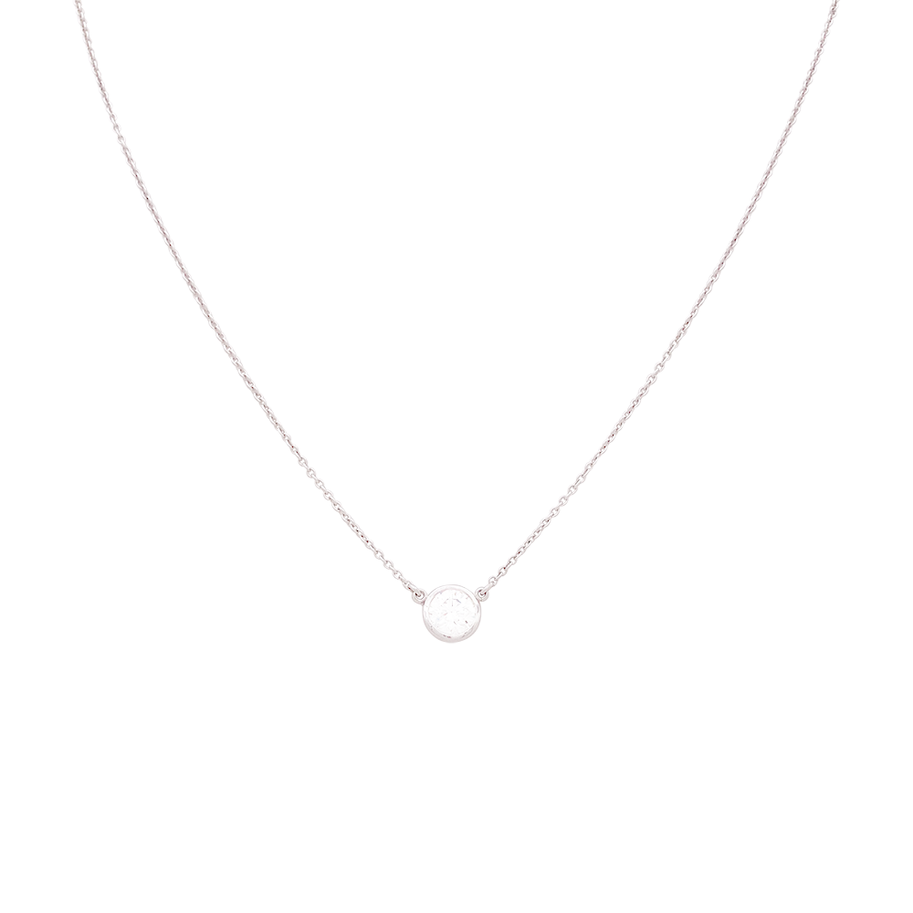 Collier Tiffany&Co. x Elsa Peretti, "Diamonds by the Yards", platine, diamant.