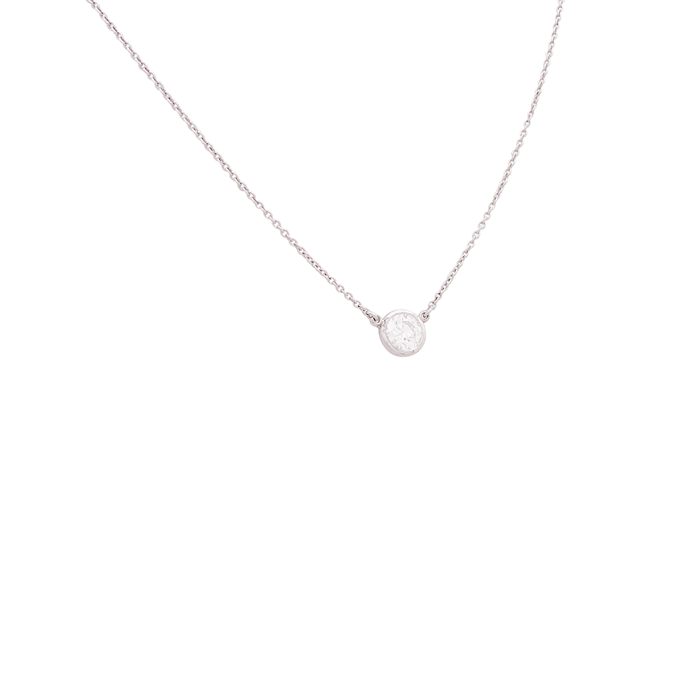 Collier Tiffany&Co. x Elsa Peretti, "Diamonds by the Yards", platine, diamant.