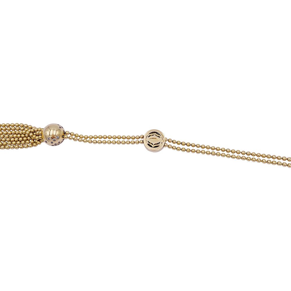 Cartier tie necklace, “Draperie de Décolleté”, yellow gold, diamonds.