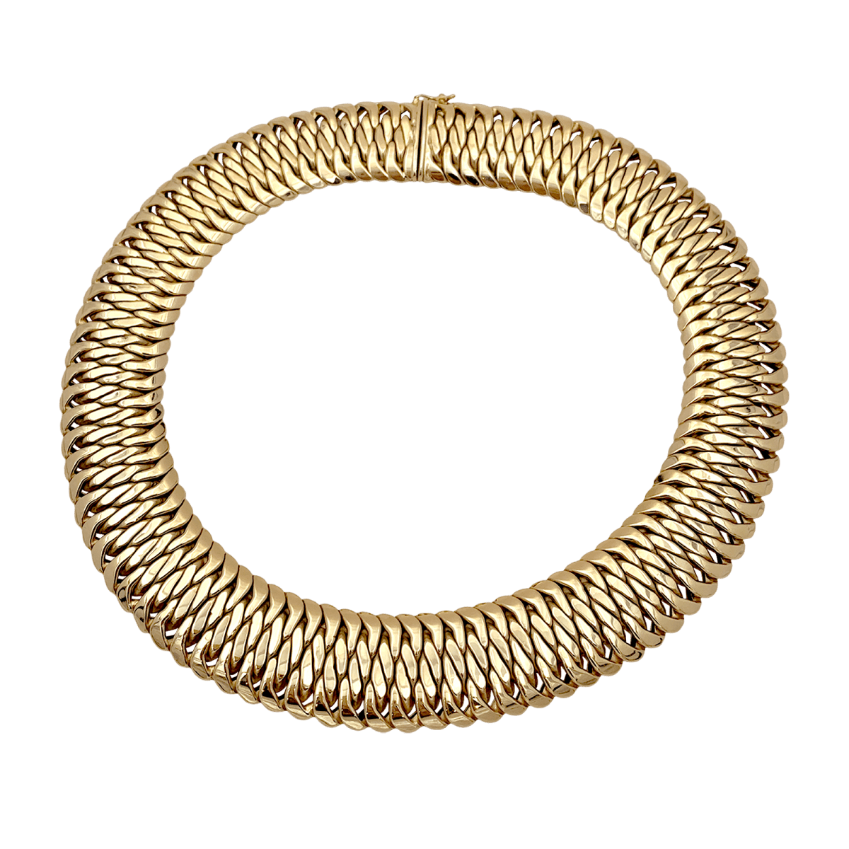 Collier en or jaune, maille américaine. - Maison Eloe