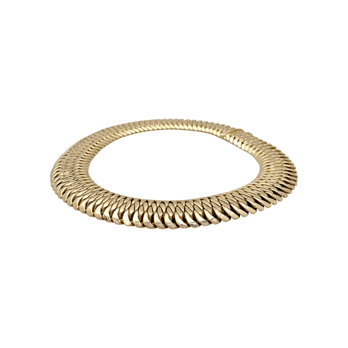 Collier en or jaune, maille américaine. - Maison Eloe