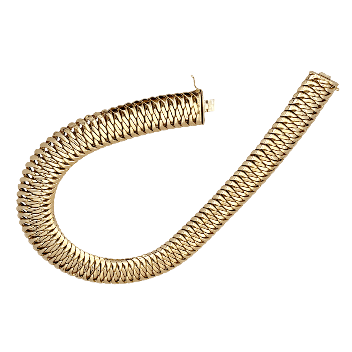 Collier en or jaune, maille américaine. - Maison Eloe