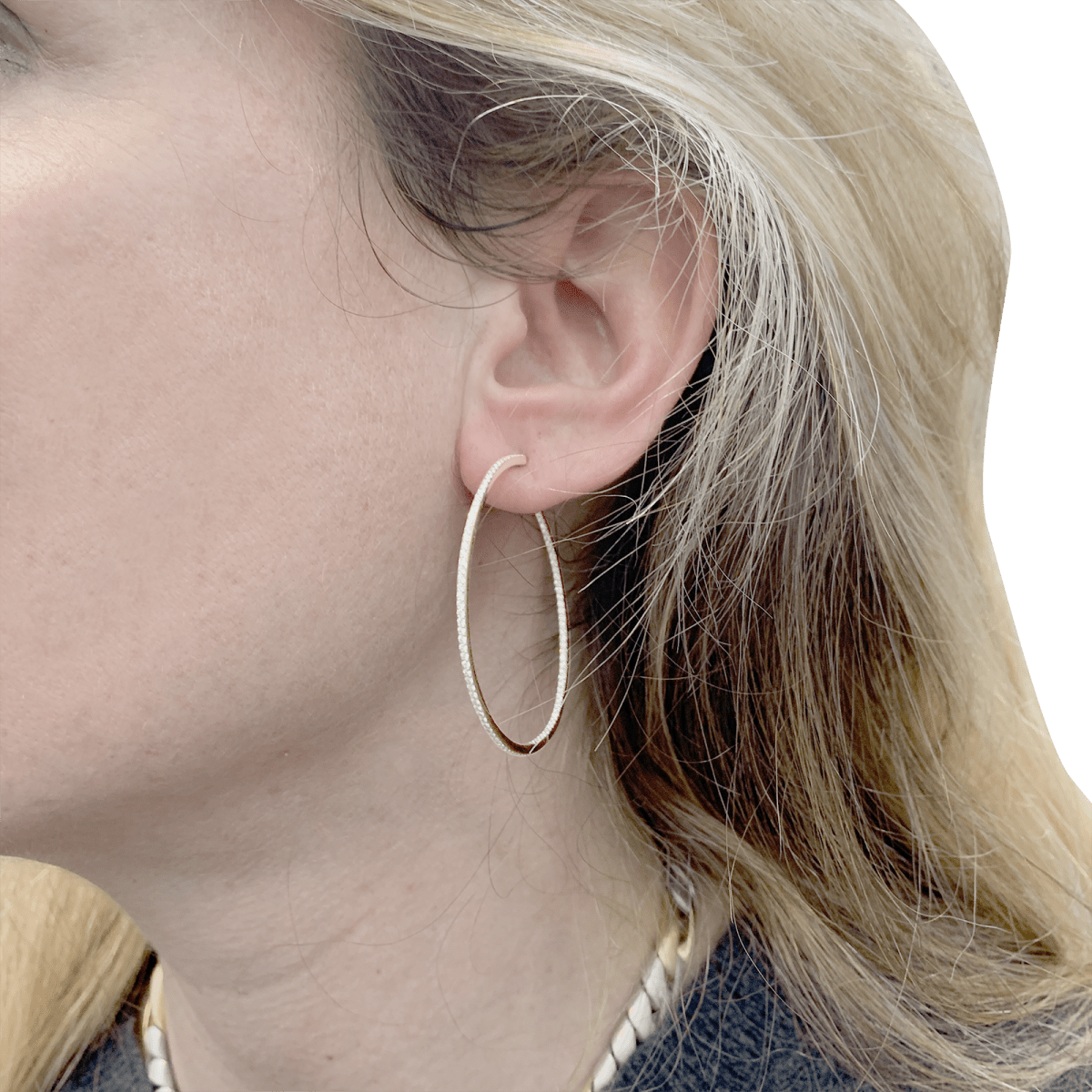 Créoles Messika "New Gatsby" or rose, diamants. - Maison Eloe