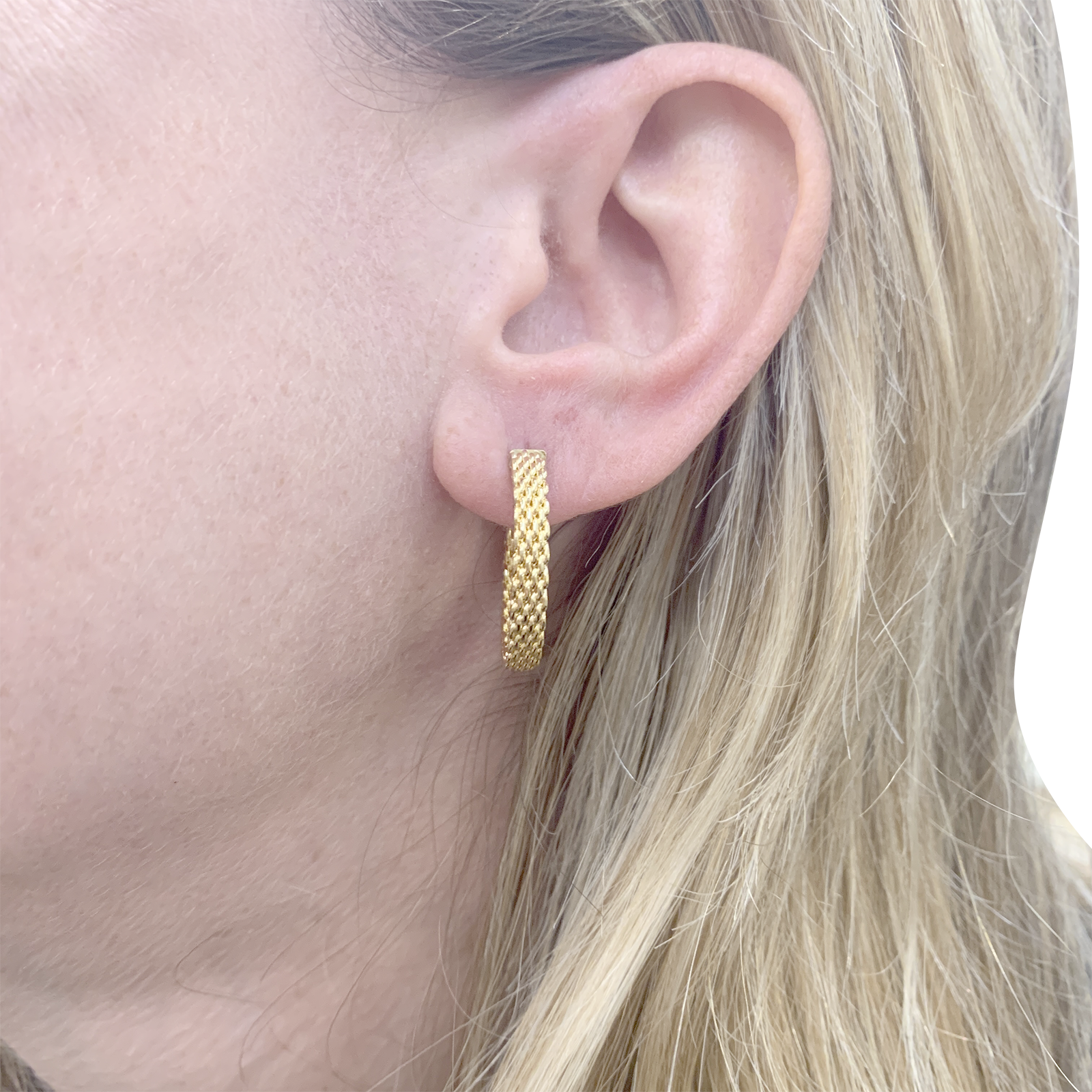 Créoles Tiffany & Co "Somerset" or jaune.