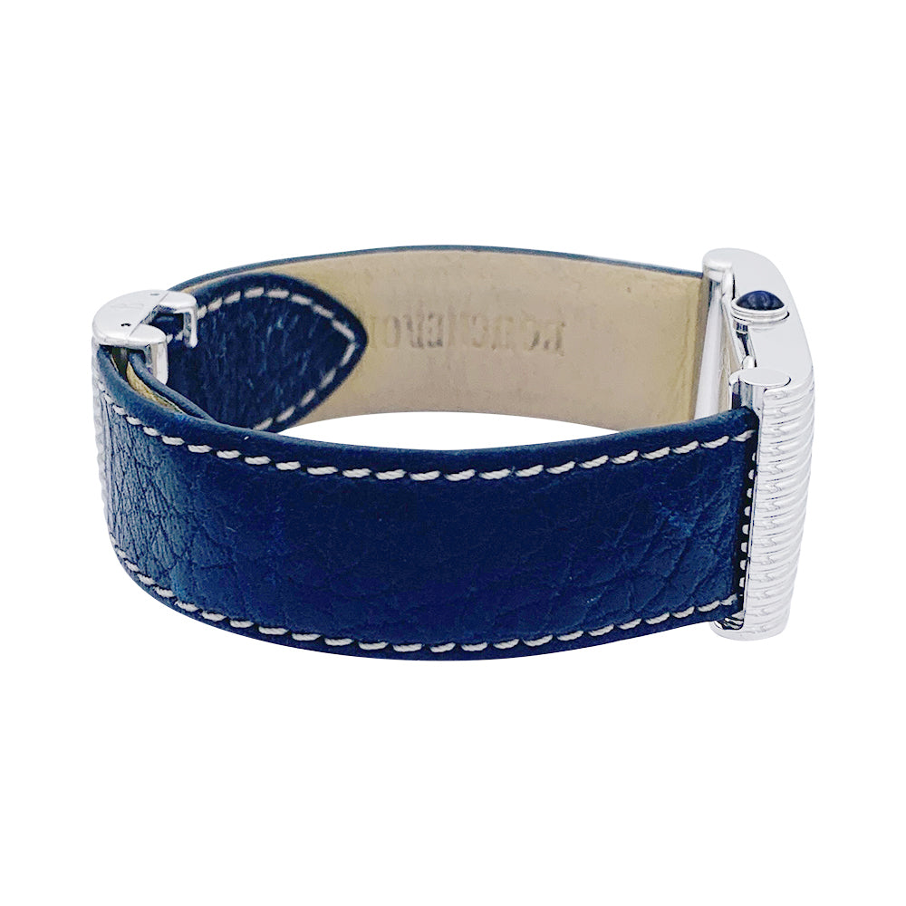 Montre Boucheron, "Reflet", acier, cuir.