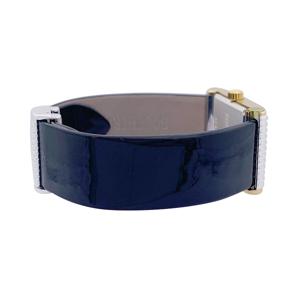 Boucheron watch, "Reflet", yellow gold, steel.