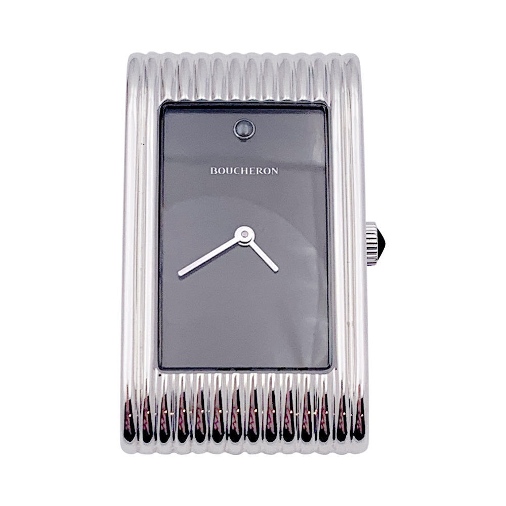 Boucheron "Reflet Large" steel watch.
