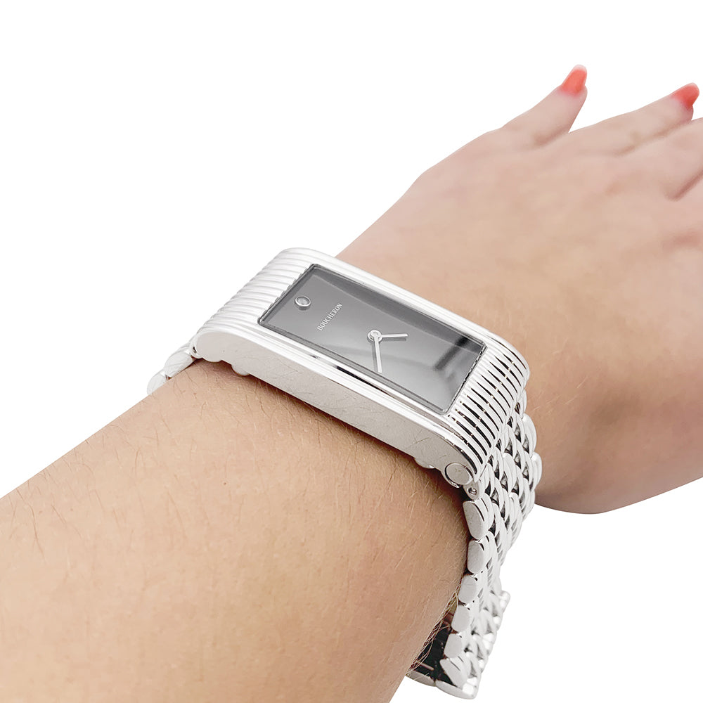 Boucheron "Reflet Large" steel watch.