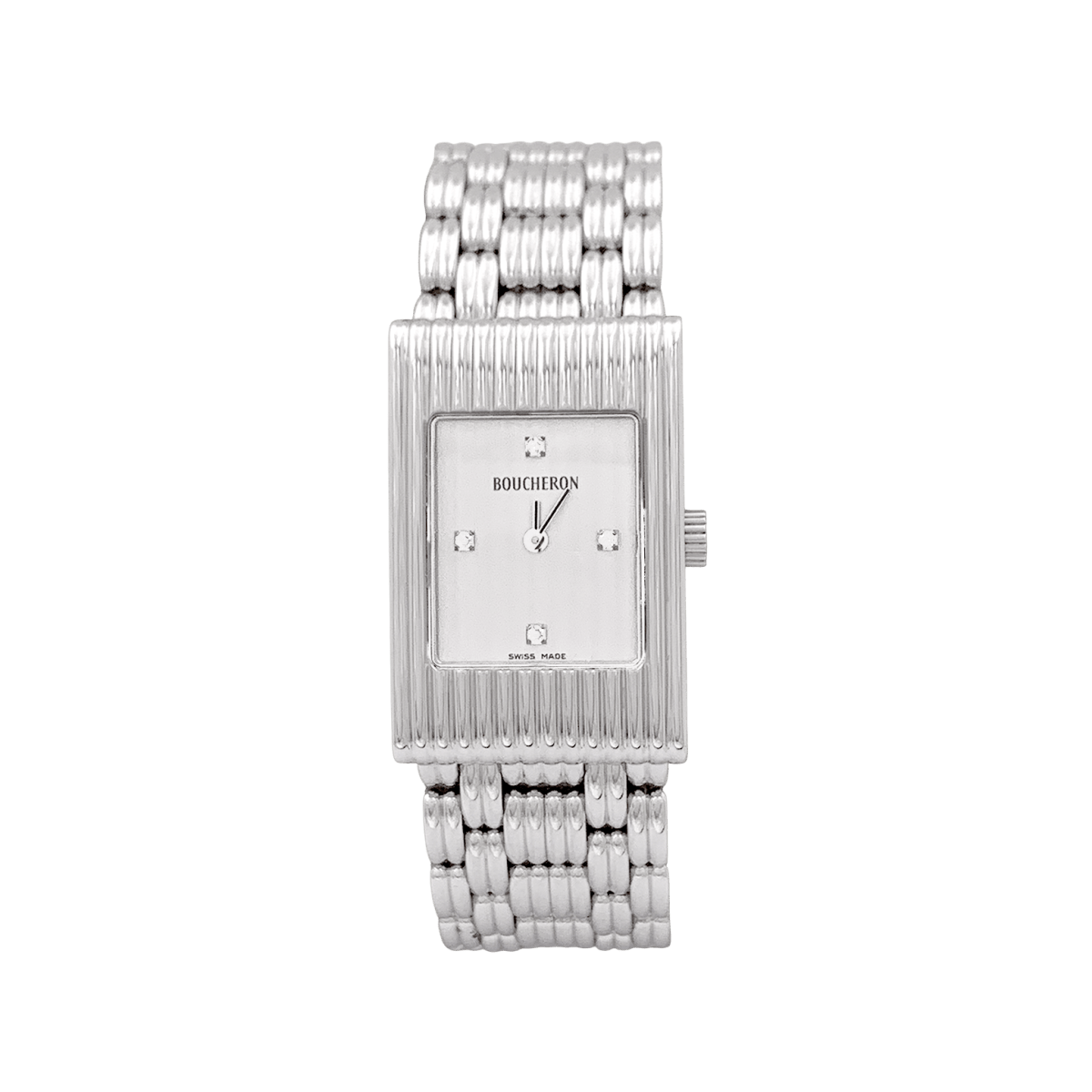 Montre Boucheron, "Reflet", acier. - Maison Eloe