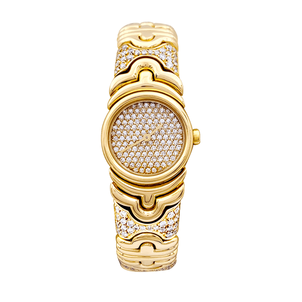 Montre Bulgari,"Parentesi", en or jaune, diamants. - Maison Eloe