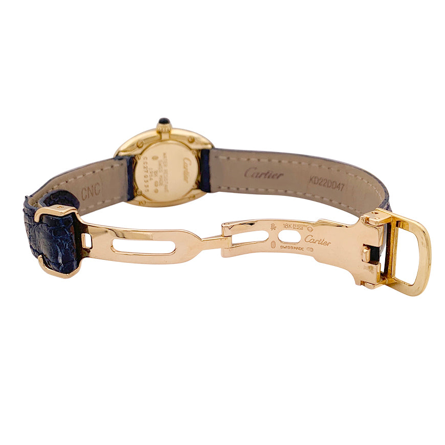 Cartier "Baignoire" watch in yellow gold.