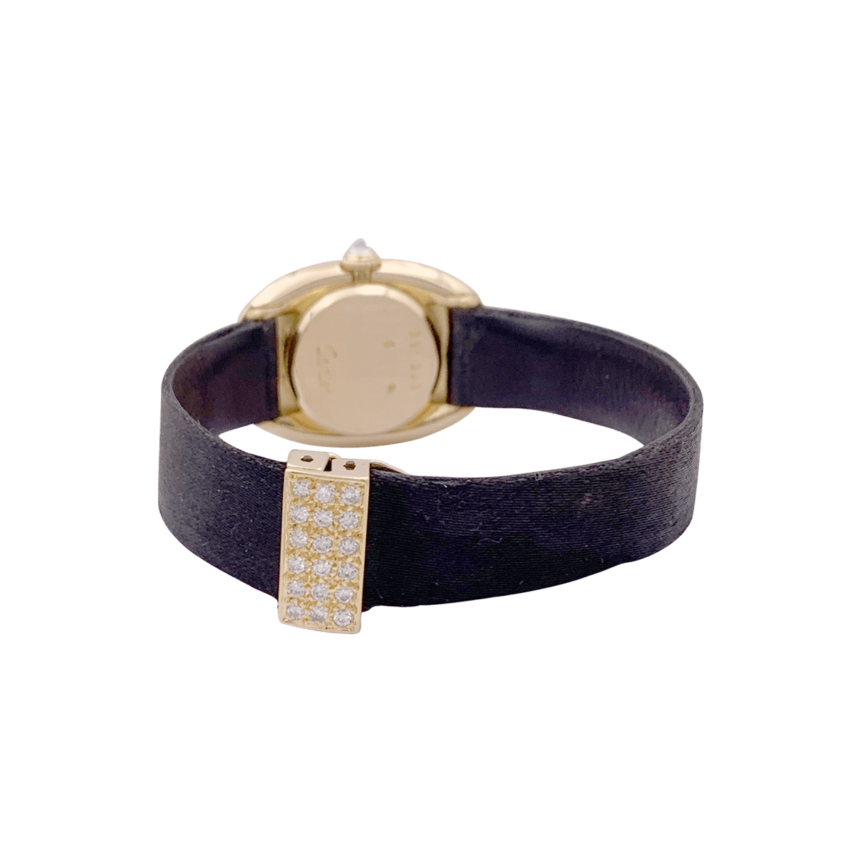 Montre Cartier, "Baignoire", or jaune, diamants Vintage - Maison Eloe