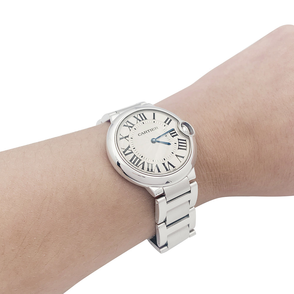 Cartier watch, "Ballon Bleu", steel.
