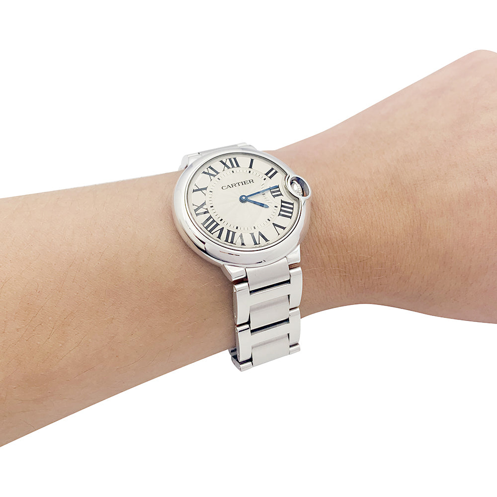 Cartier watch, "Ballon Bleu", steel.