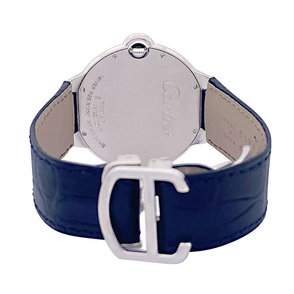 Cartier "Ballon Bleu" watch, white gold, diamonds.