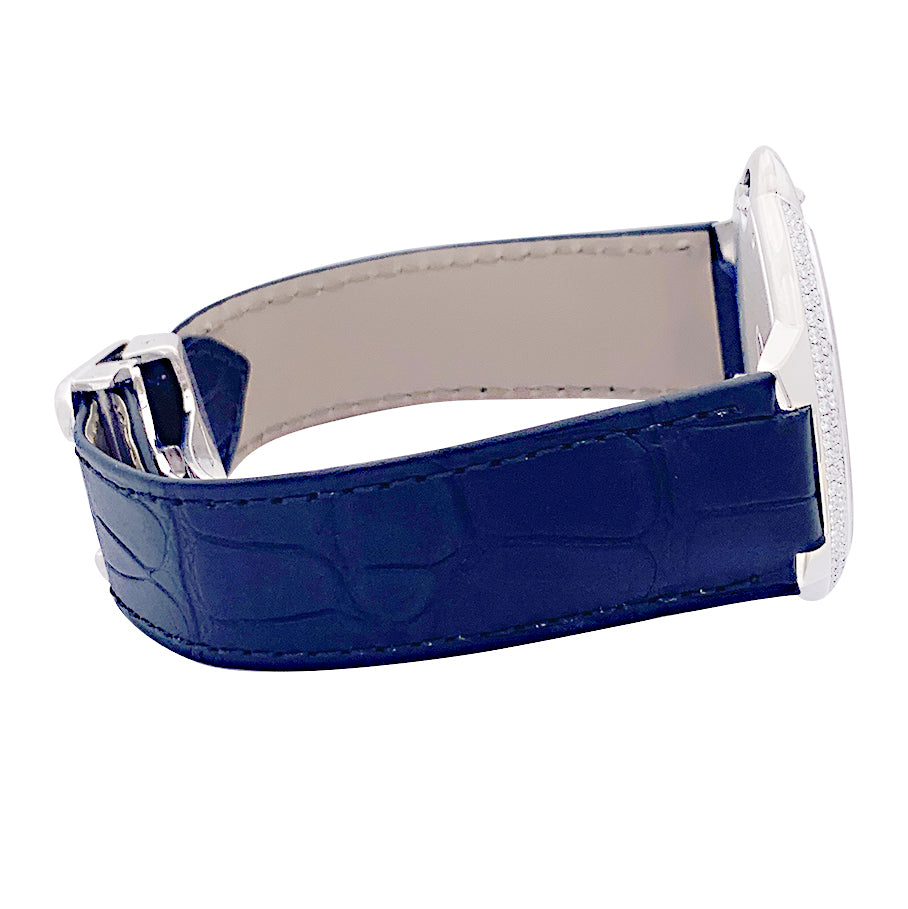 Cartier "Ballon Bleu" watch, white gold, diamonds.