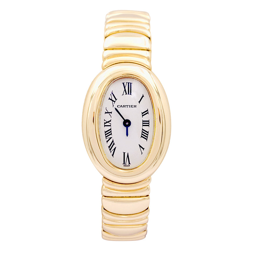 Cartier watch, "Mini Baignoire", yellow gold.