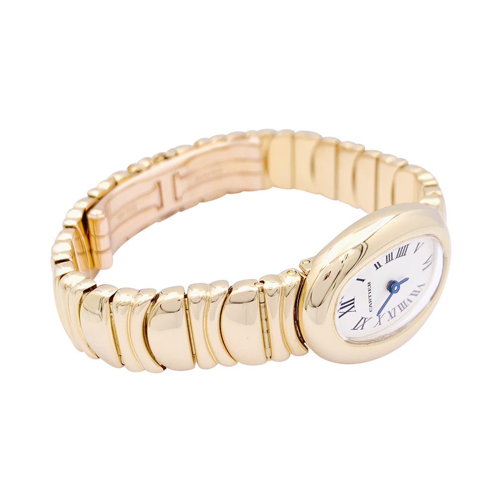 Cartier watch, "Mini Baignoire", yellow gold.