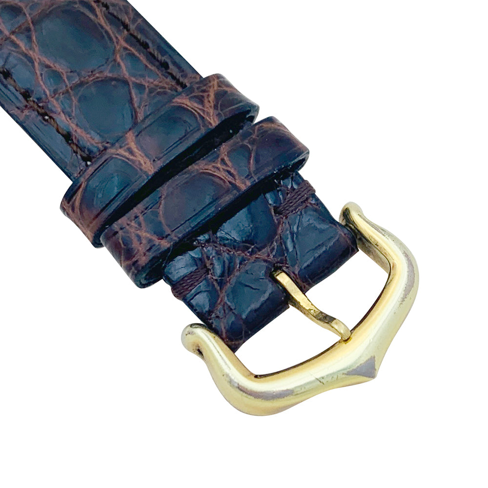 Cartier watch, "Must de Cartier", gold and silver plated, leather.