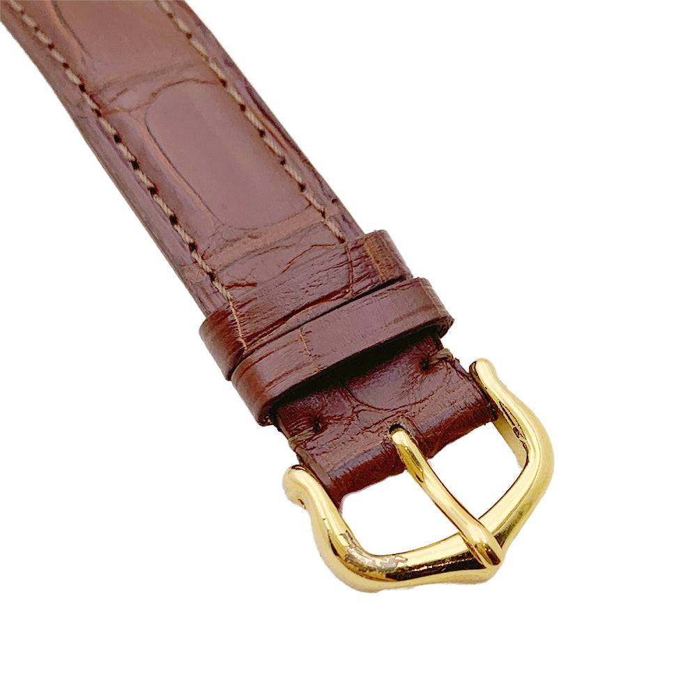 Cartier watch, "Must de Cartier", gold and silver plated, leather.
