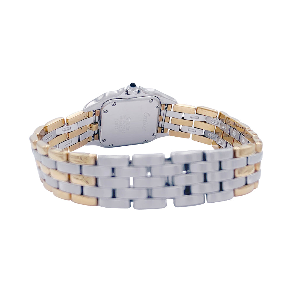 Cartier watch, "Panther", steel, three rows of gold.