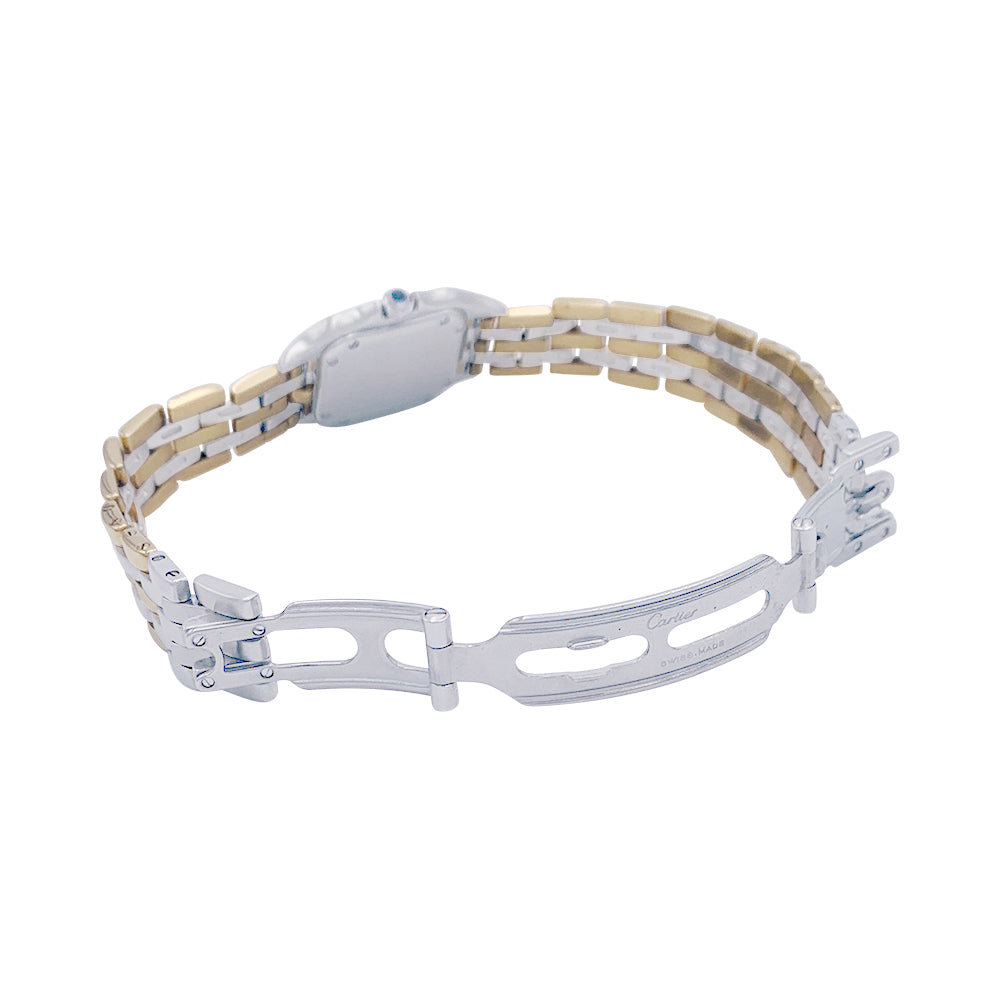 Cartier watch, "Panther", steel, three rows of gold.