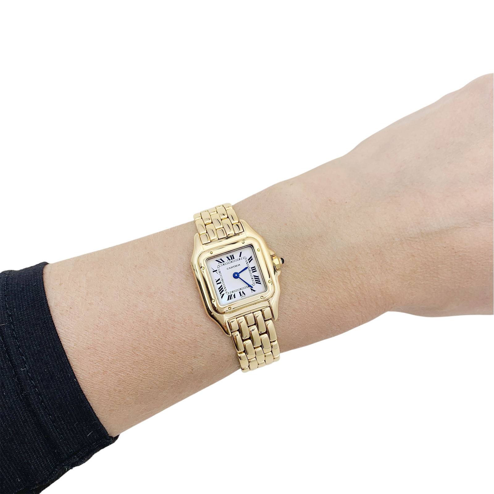 Cartier "Panthère" yellow gold watch.