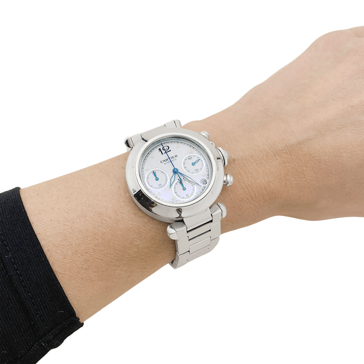 Montre Cartier "Pasha" acier. - Maison Eloe