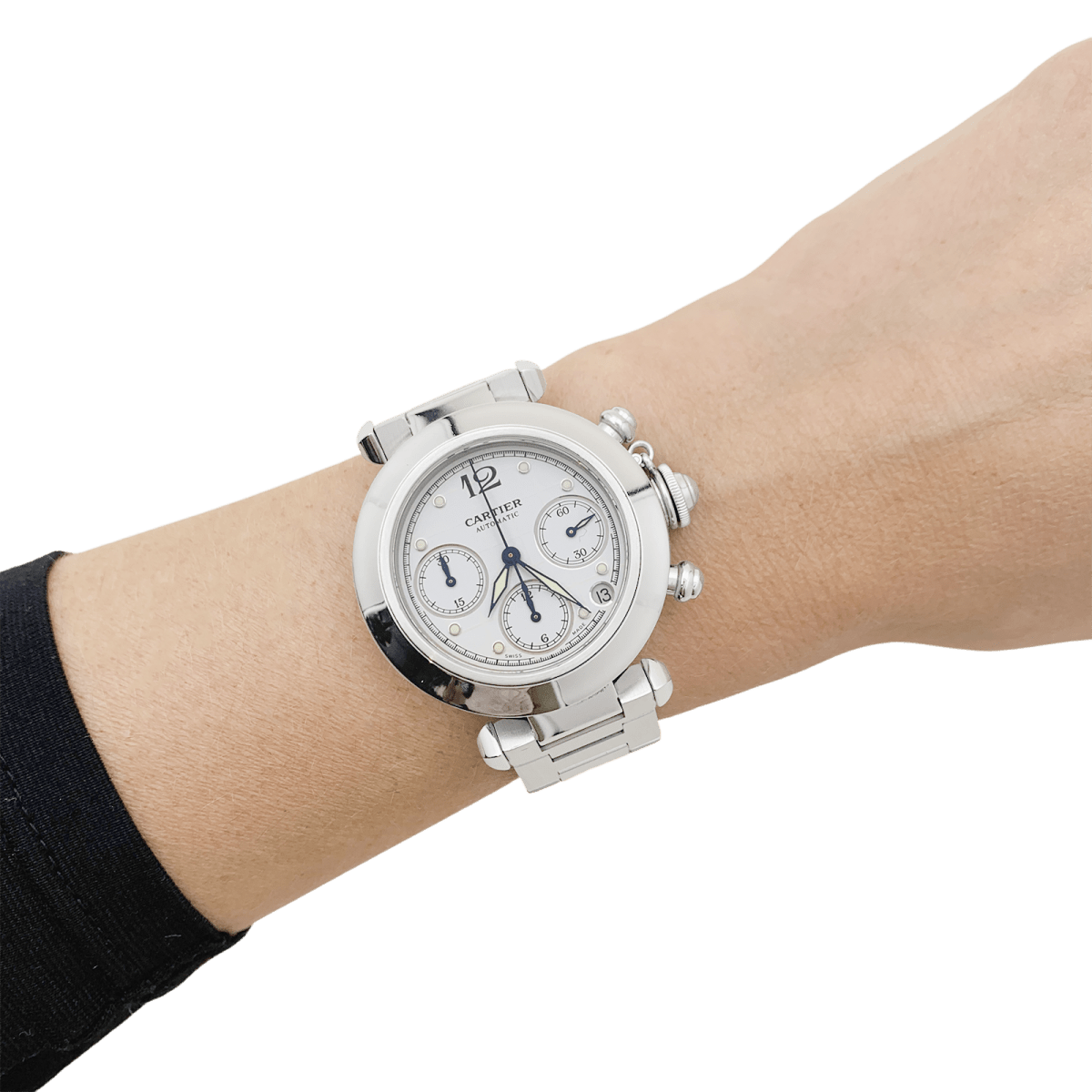 Montre Cartier "Pasha" acier. - Maison Eloe