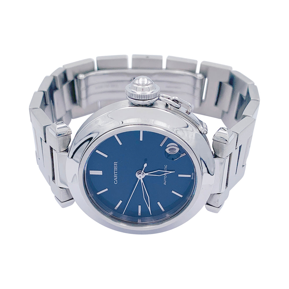 Cartier watch, "Pasha", in steel on steel.