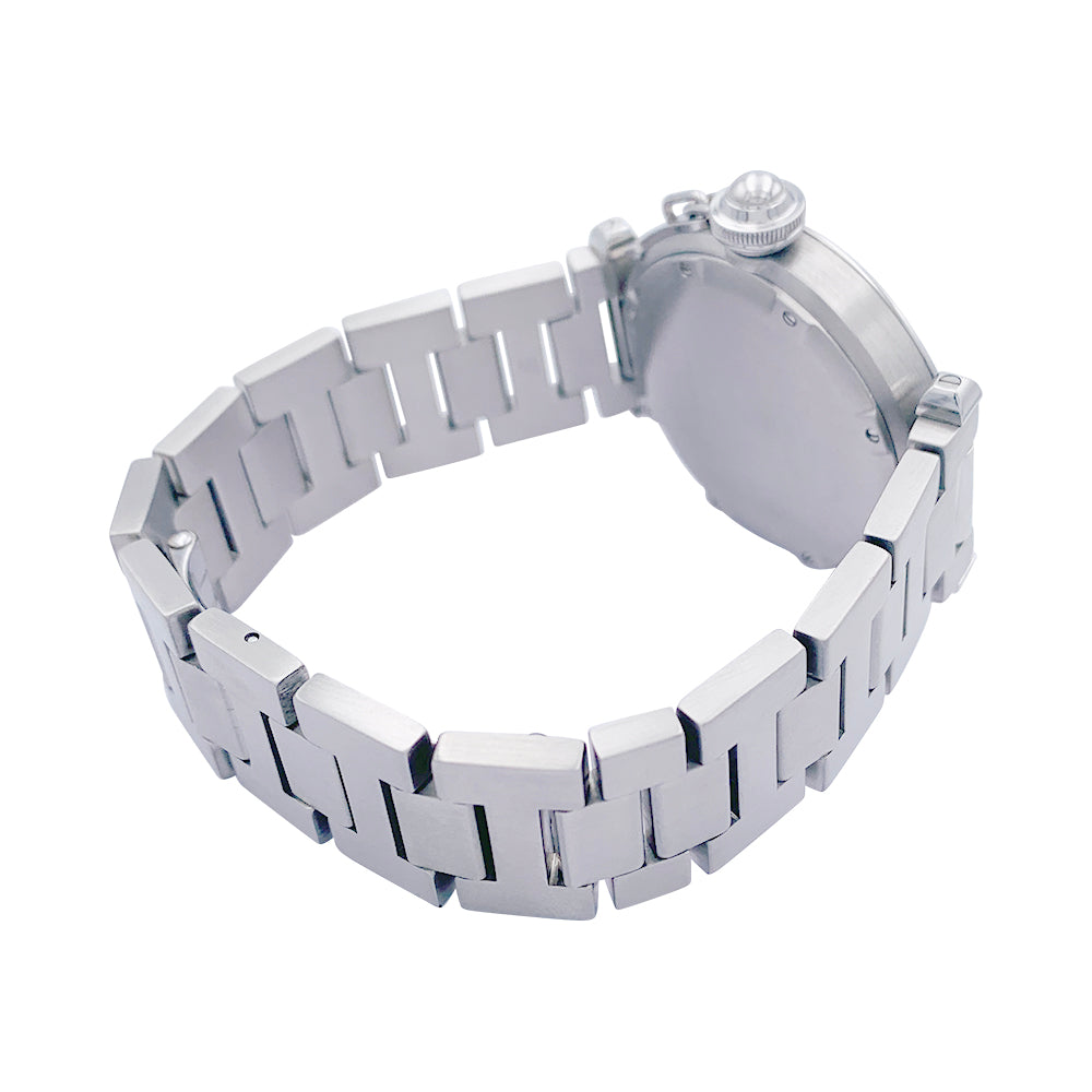 Cartier watch, "Pasha", in steel on steel.