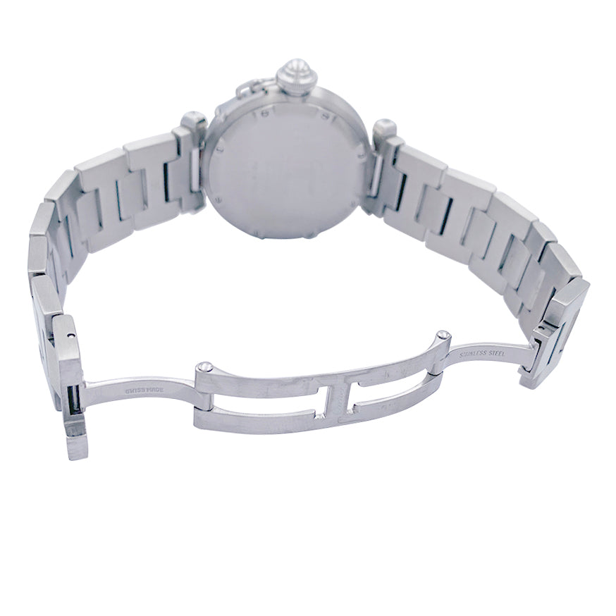 Cartier watch, "Pasha", in steel on steel.