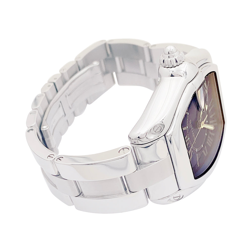 Cartier "Roadster" steel watch.