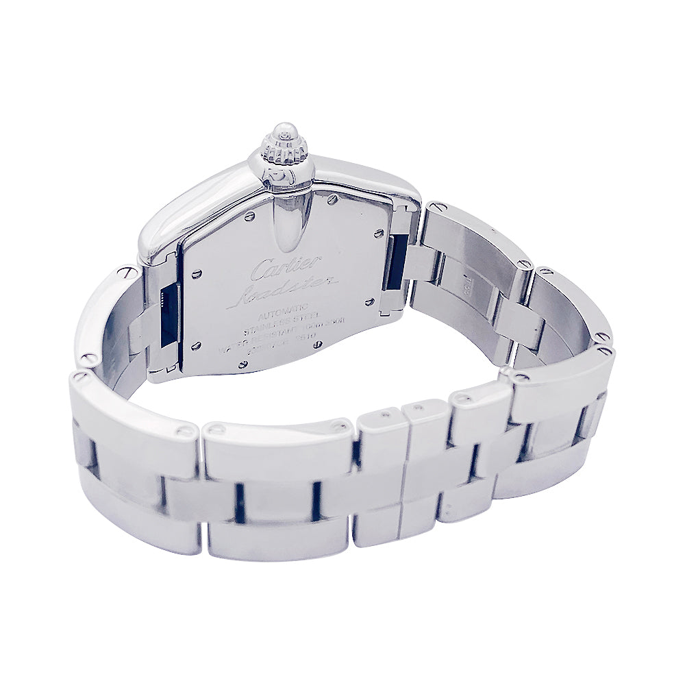 Cartier watch, "Roadster", steel on steel.
