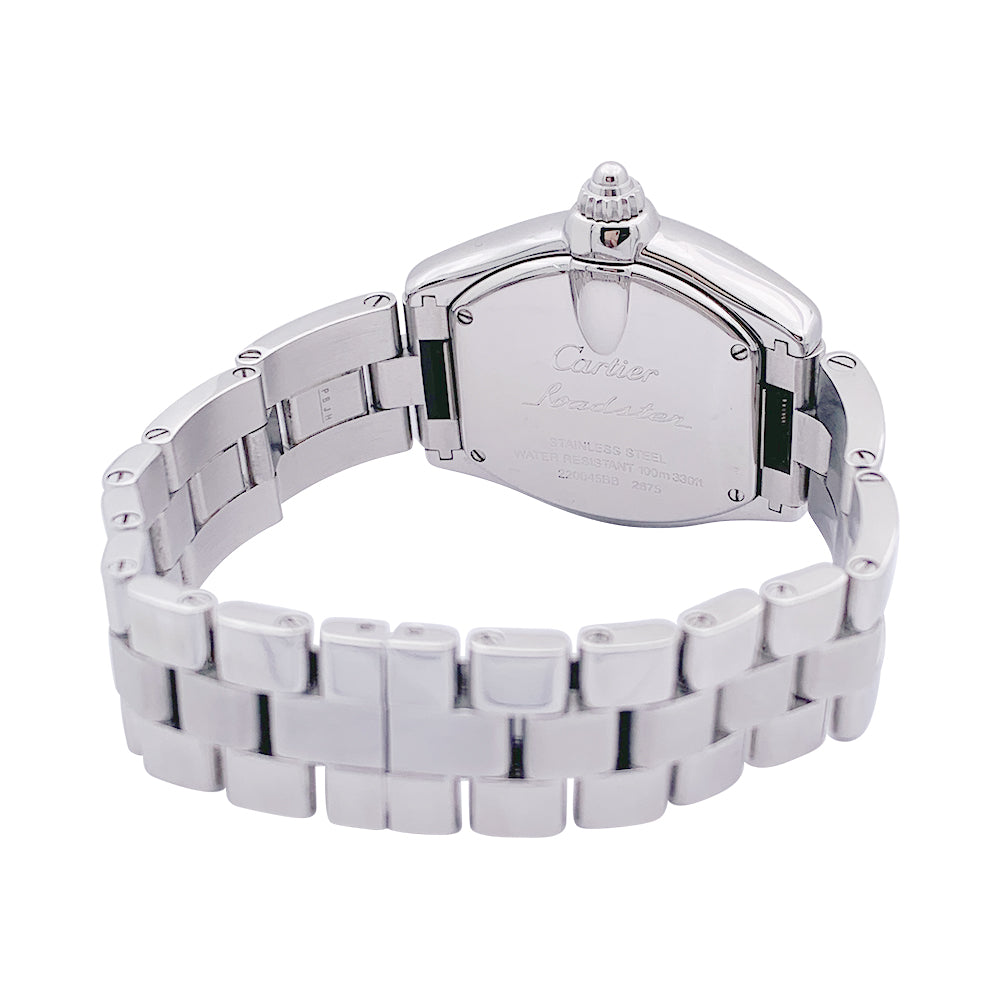 Cartier watch, "Roadster", steel on steel.