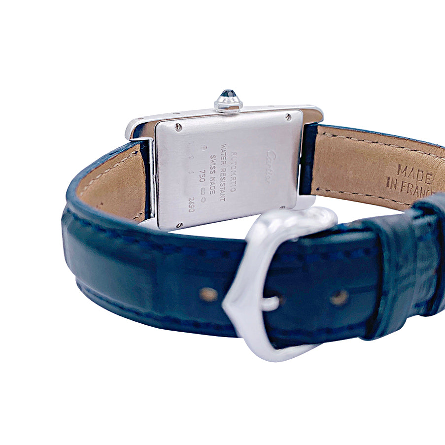 Cartier watch, "Tank Américaine", white gold.