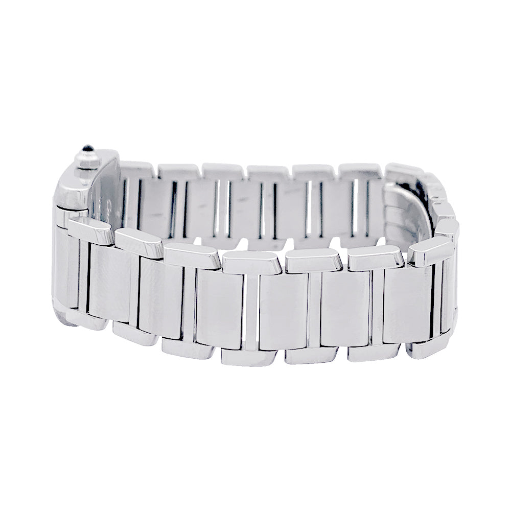 Cartier watch, "Tank Française", steel.
