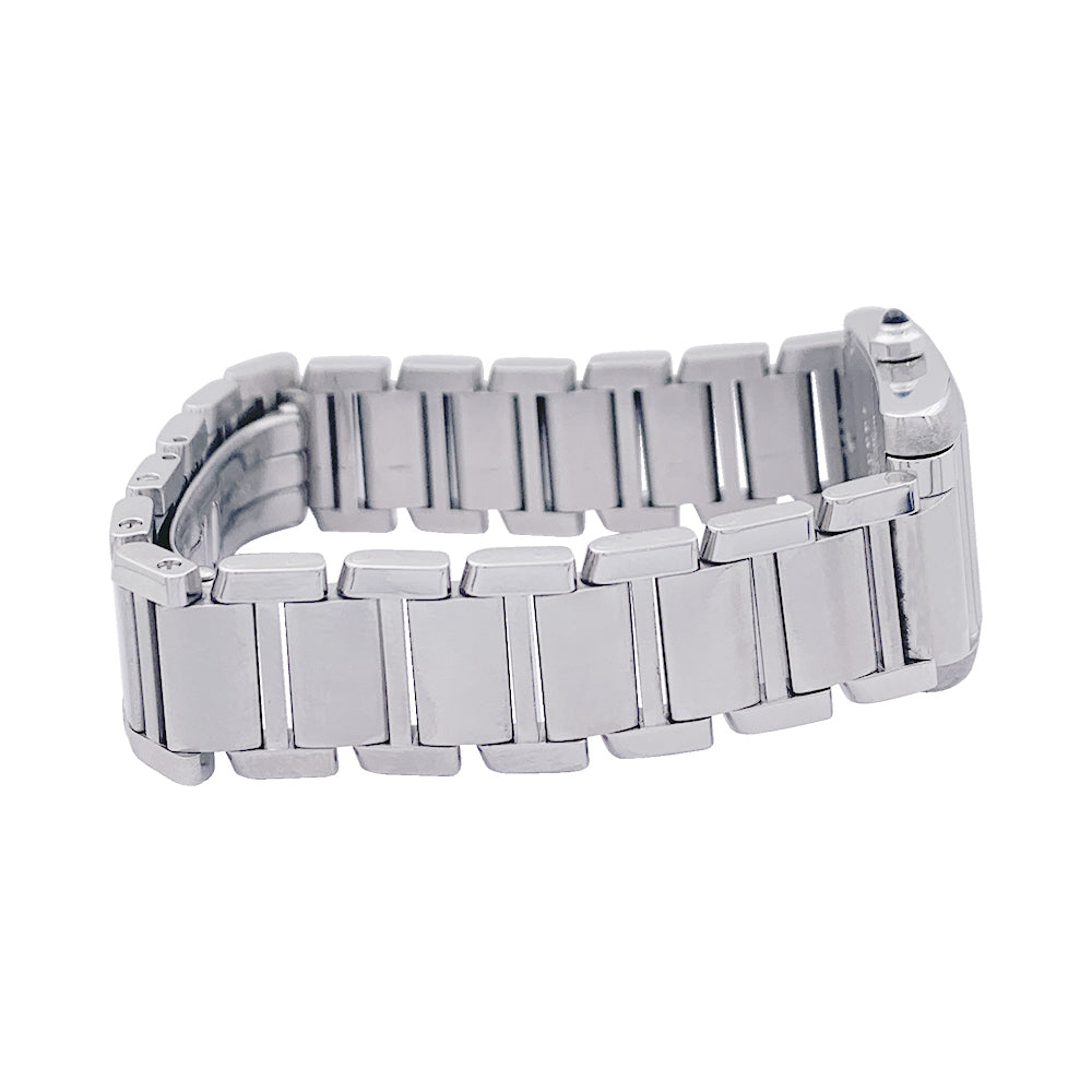 Cartier watch, "Tank Française", steel.