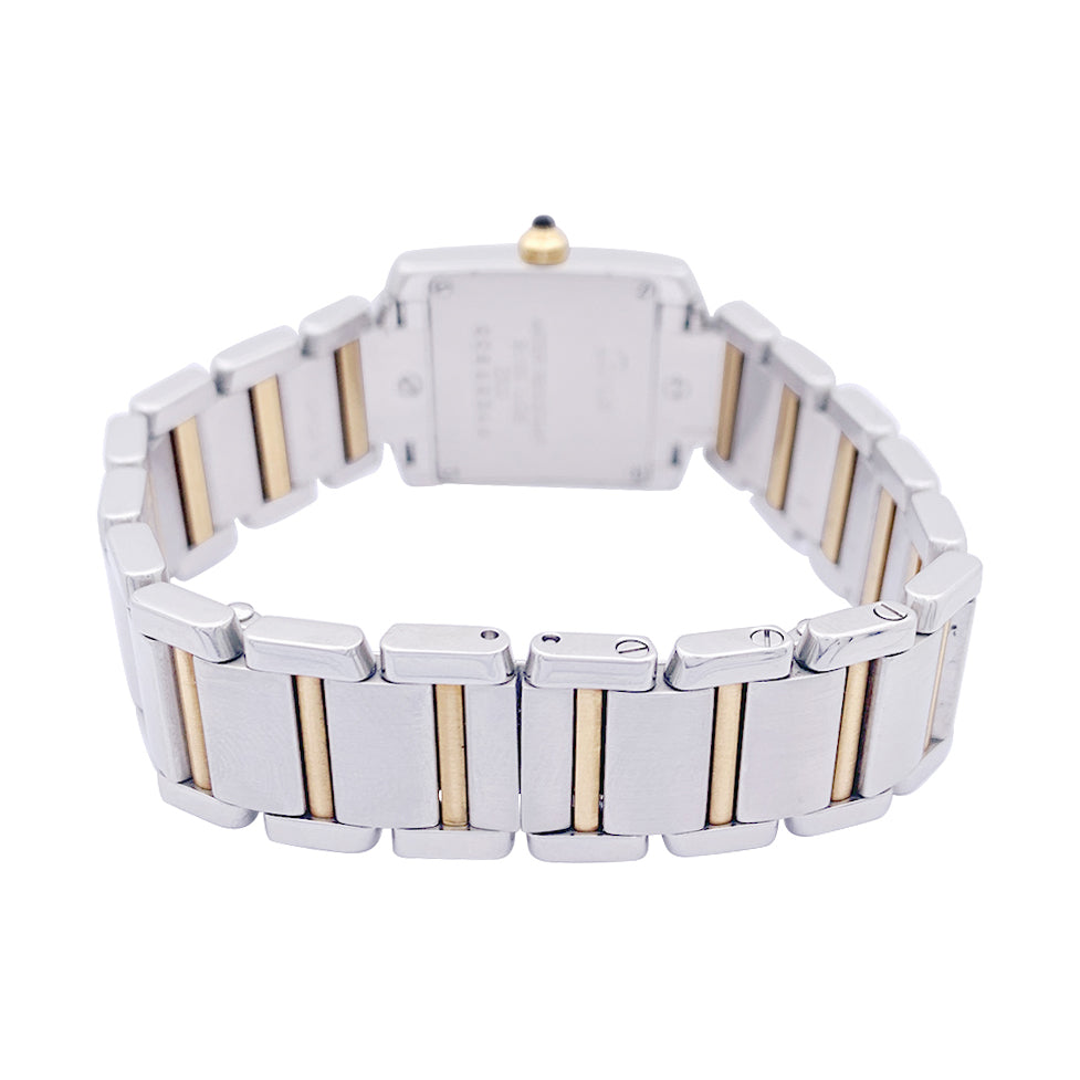 Cartier watch, "Tank Française", gold and steel.