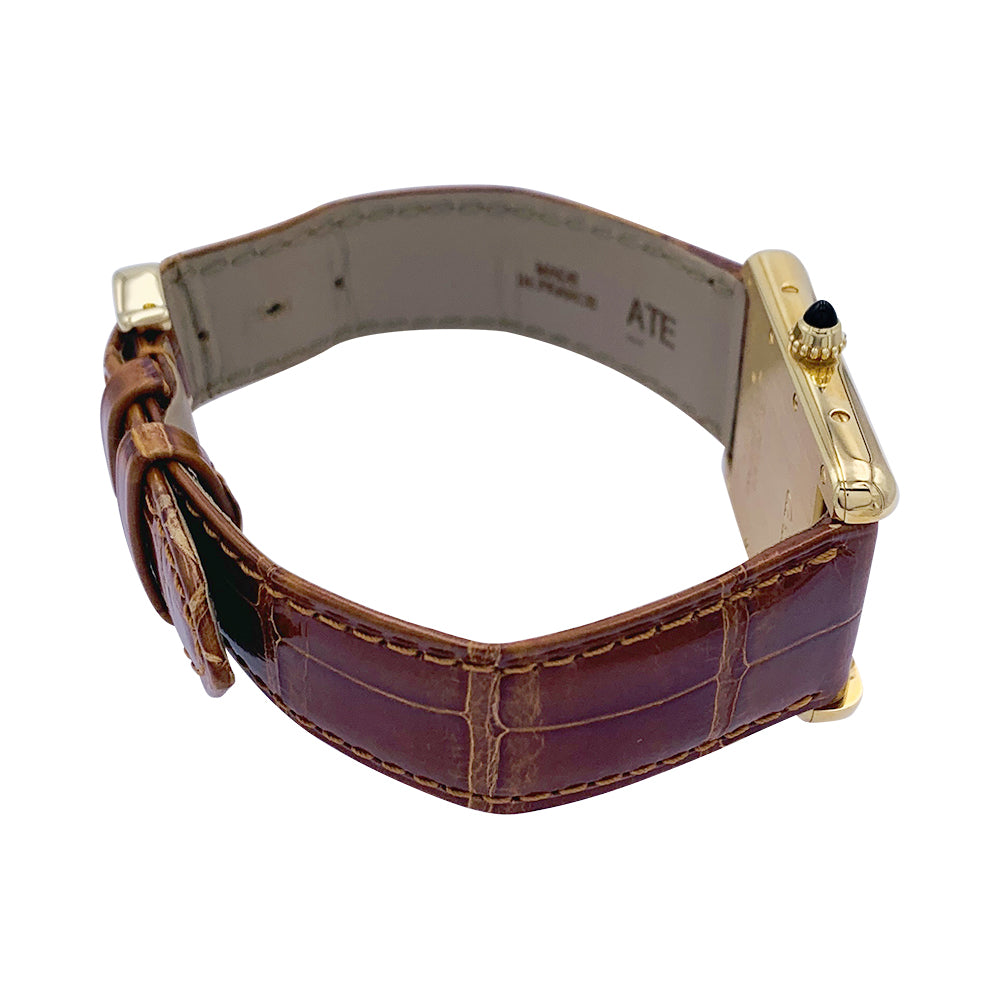 Cartier "Tank Louis Cartier" watch in yellow gold.