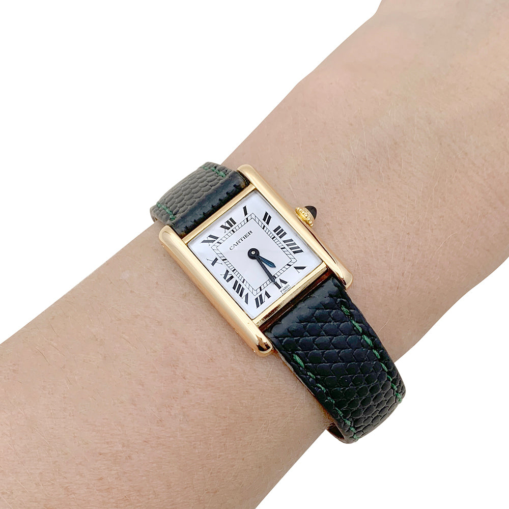 Cartier watch, "Tank Louis Cartier", yellow gold.