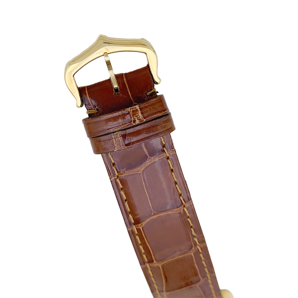 Cartier "Tank Louis Cartier" watch, yellow gold, leather.
