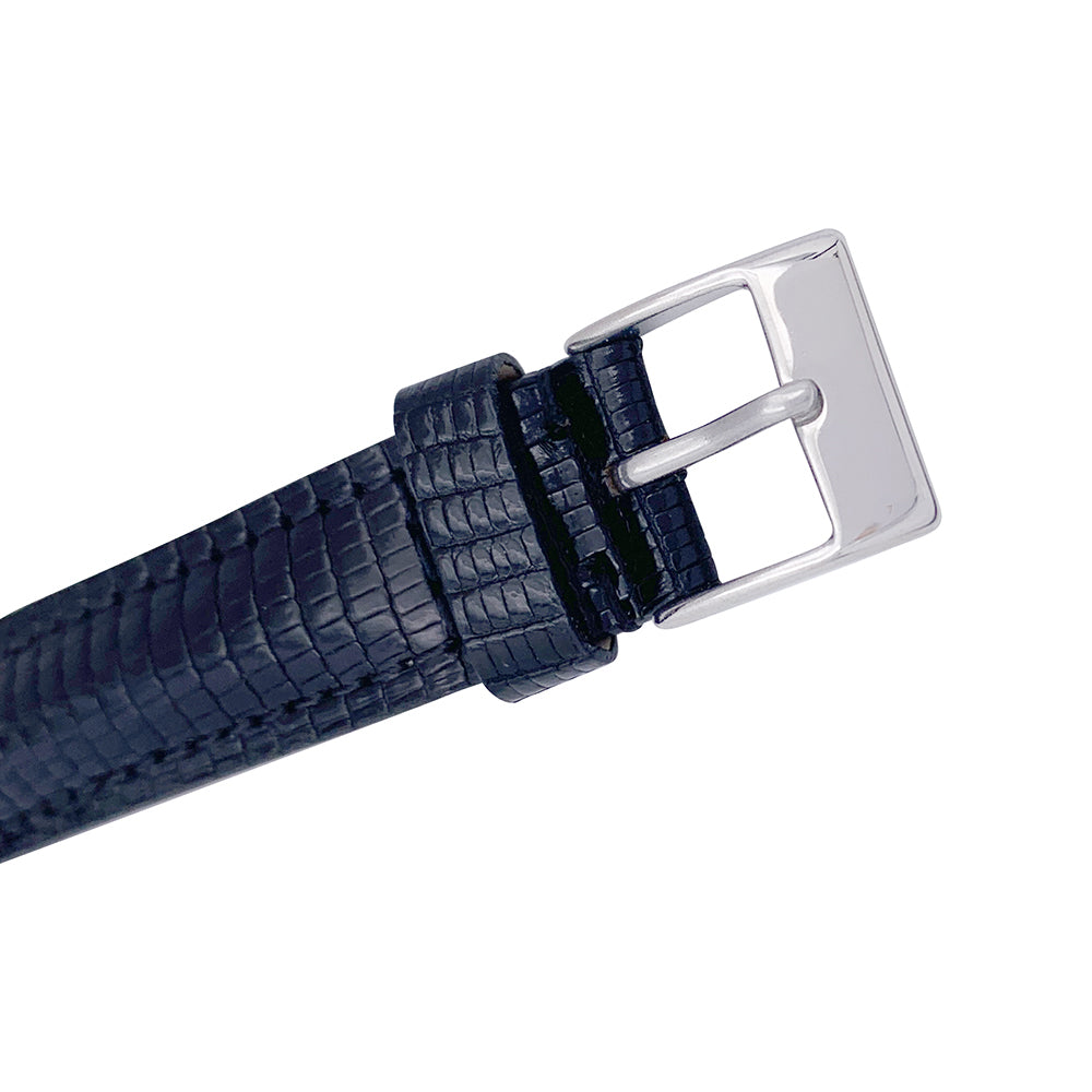 Cartier "Tank Must" silver, leather watch.