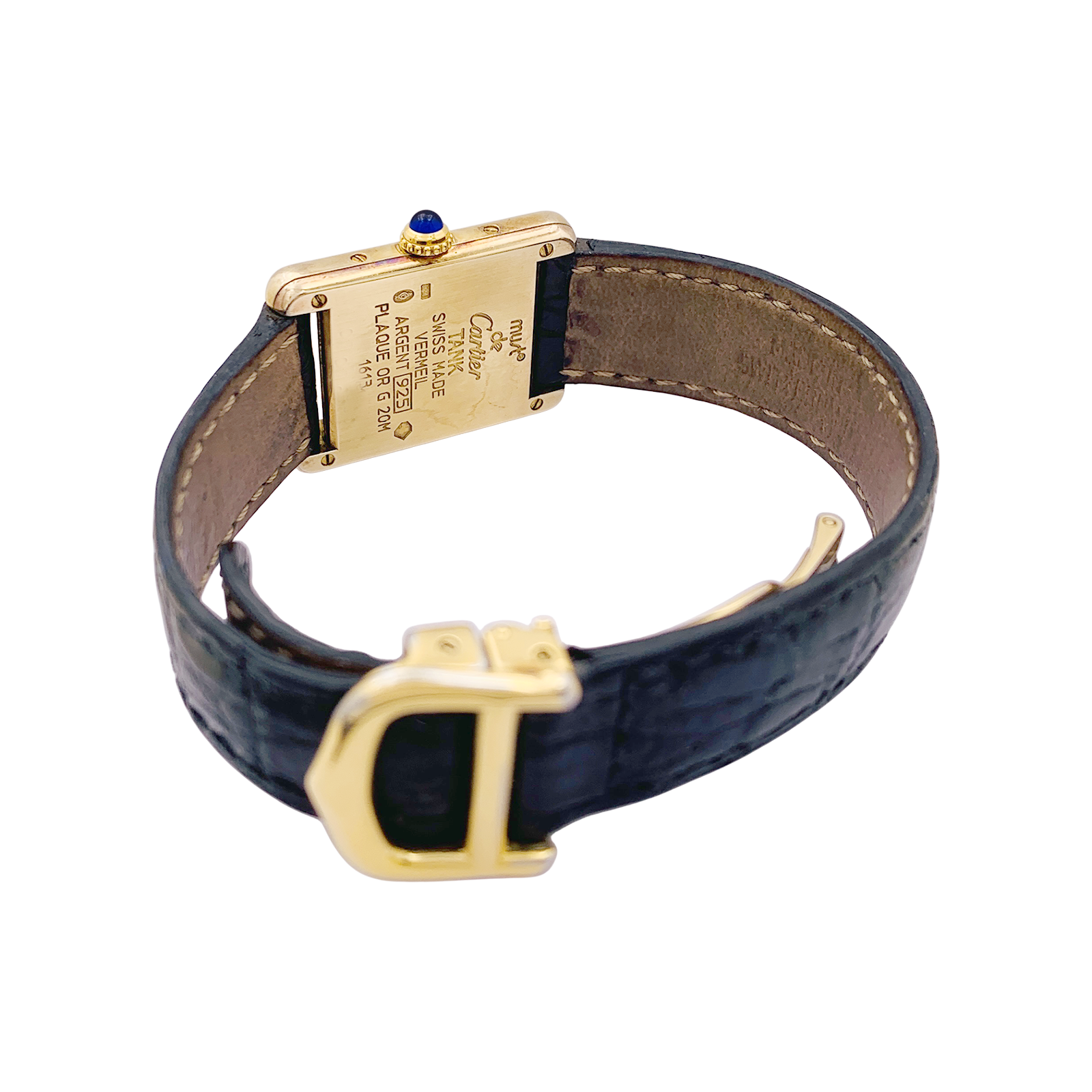 Cartier "Tank Must" watch, gold-plated silver.